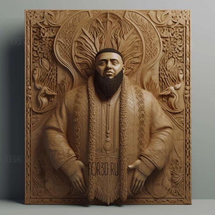 DJ Khaled 4 stl model for CNC